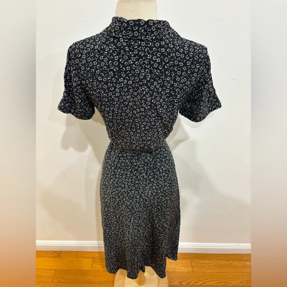 Club Monaco Open Neck Silk Shirt Dress, Size: XS - Picture 6 of 12